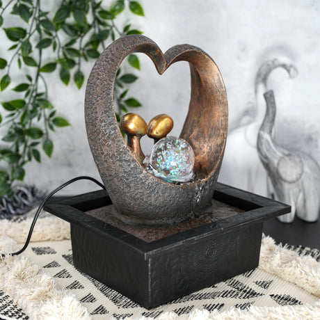 Heart Water Feature Led Lights by GEEZY - UKBuyZone