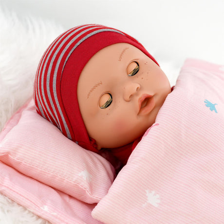 Sleeping Boy Dolls with Freckles, Sounds and Dummy by BiBi Doll - UKBuyZone