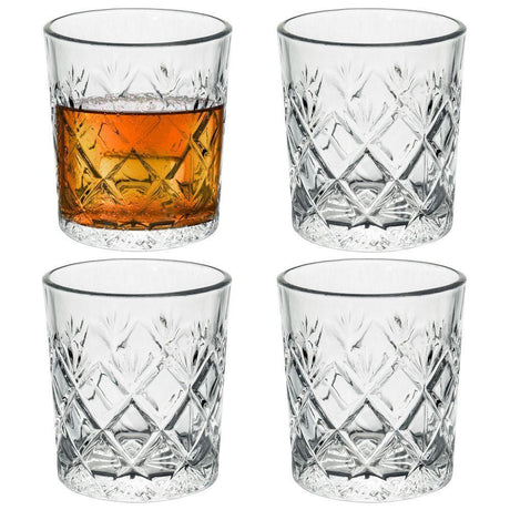 Set of 4 230ML Whisky Drinking  Glasses by GEEZY - UKBuyZone