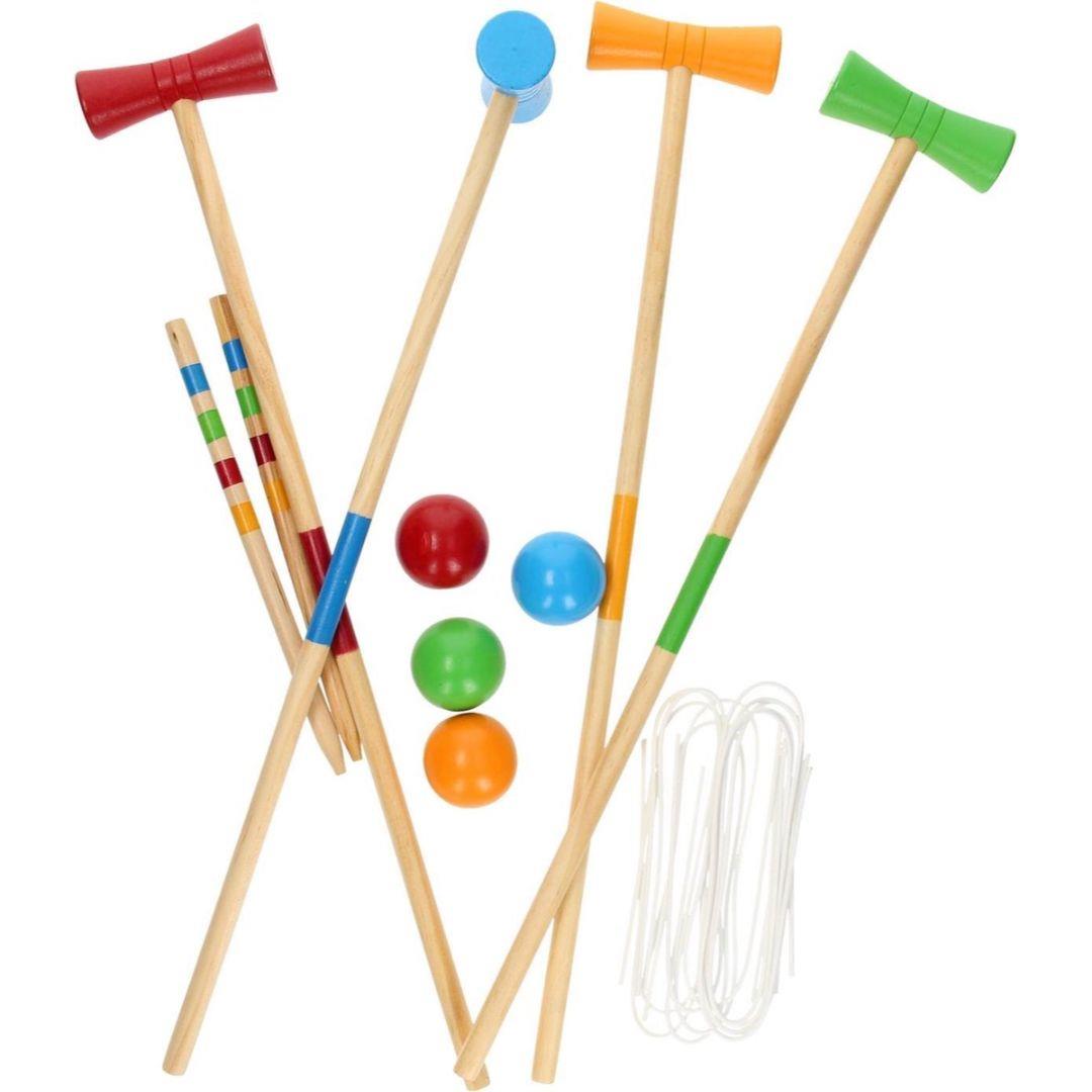 Kids 4 Player Wooden Croquet Set by The Magic Toy Shop - UKBuyZone