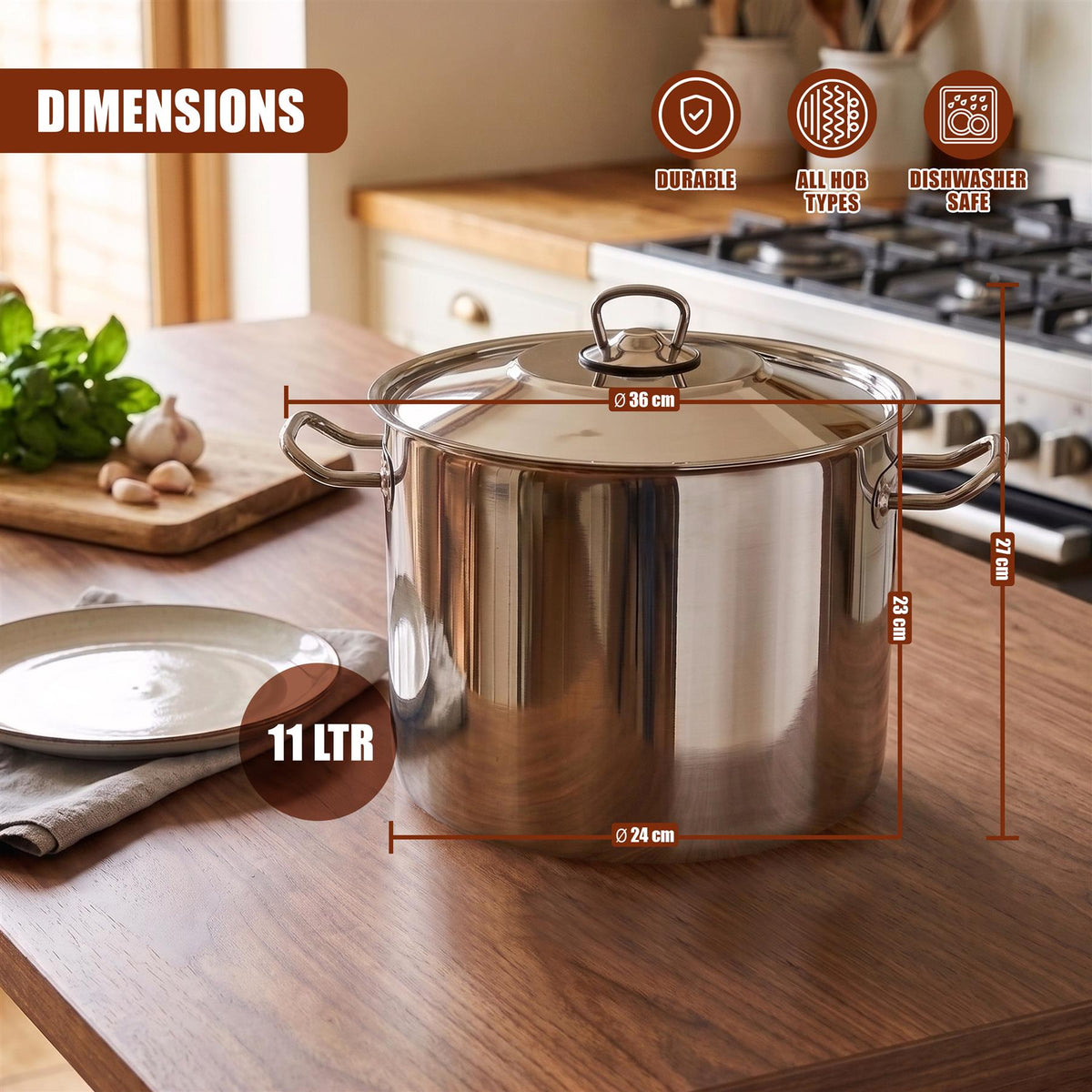 Arian Gastro Stock Pot - 11 L