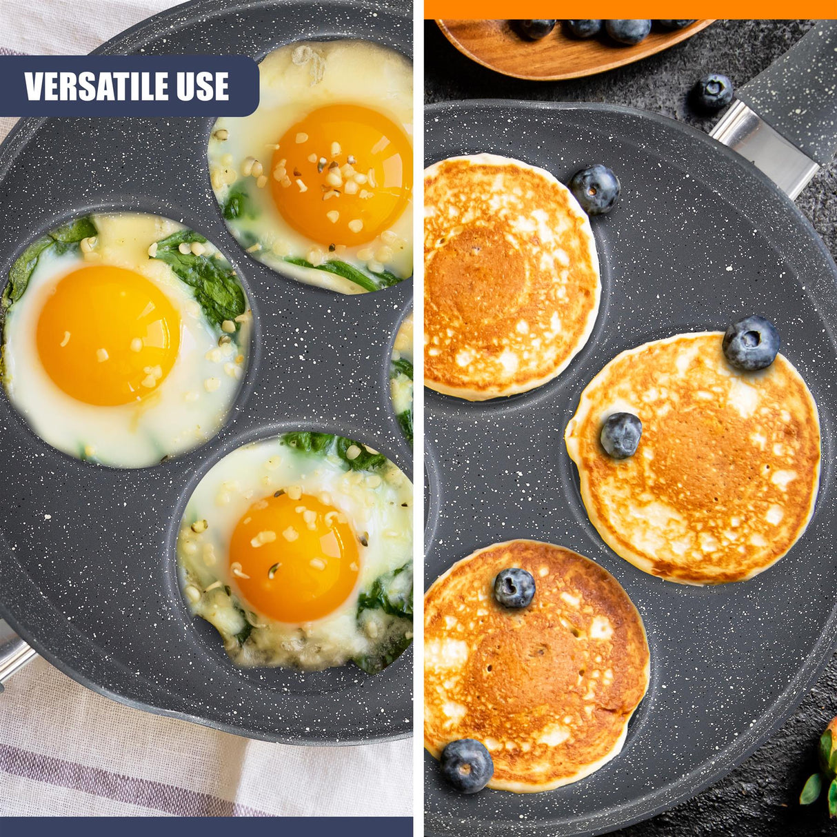 4 Mould Non-Stick Pancake Pan by GEEZY - UKBuyZone