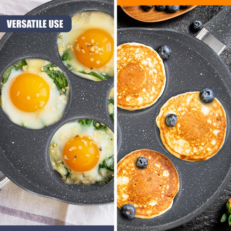 4 Mould Non-Stick Pancake Pan by GEEZY - UKBuyZone