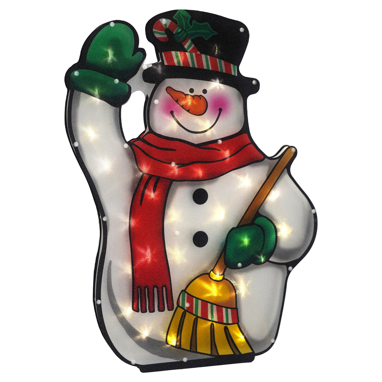 Christmas Silhouette Broom & Snowman by GEEZY - UKBuyZone