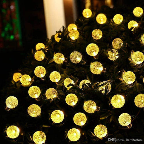 Warm White Led String Lights In Crystal Balls Design by GEEZY - UKBuyZone