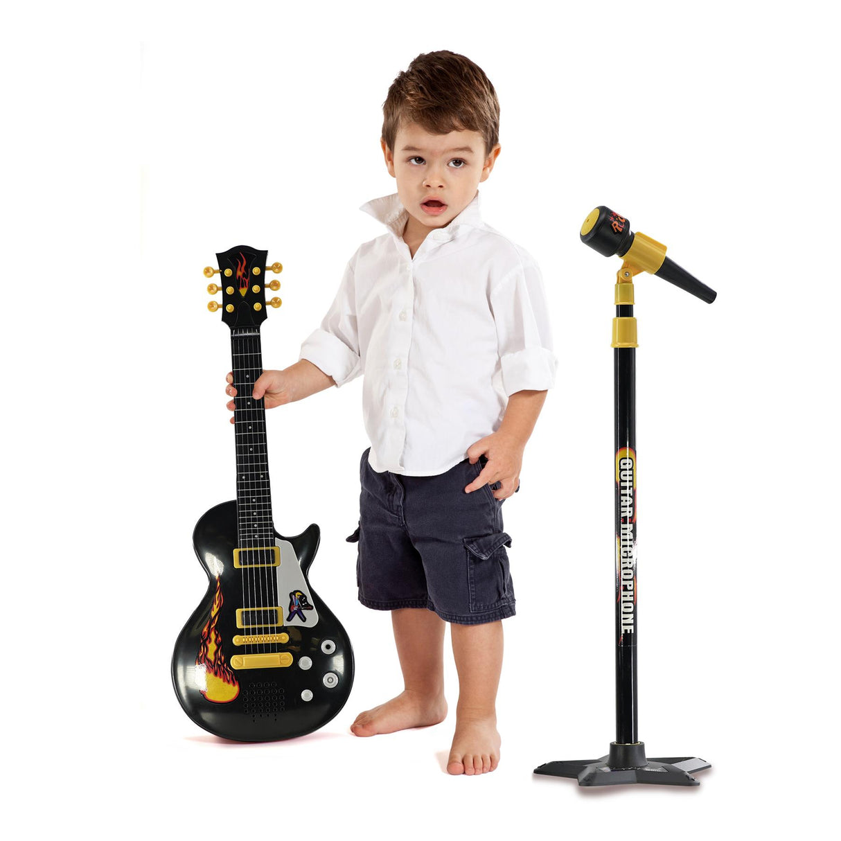 Kids Electric Guitar & Microphone Set