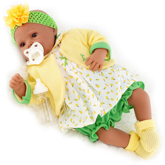 BiBi Black Doll Reborn Ethnic Girl "Dahlia" (50 cm / 20") by BiBi Doll - UKBuyZone