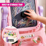 Pink Folding Double-Sided Magnetic Drawing Board