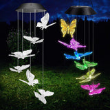 Solar Butterfly LED Wind Chimes