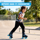 Blue Kids Adjustable Roller Skates