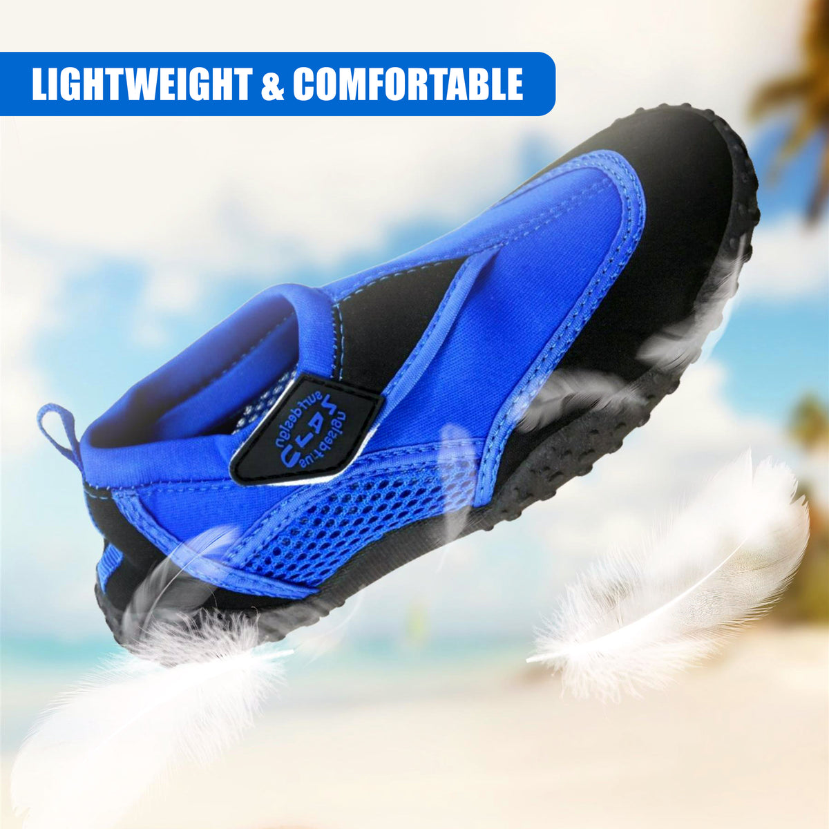 Blue & Black Neoprene Aqua Shoes