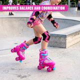 Pink Kids Adjustable Roller Skates