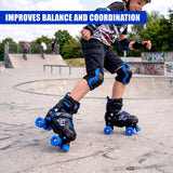 Blue & Black Kids Adjustable Roller Skates