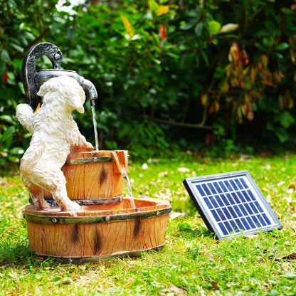 Solar Puppy Fountain by Geezy - UKBuyZone