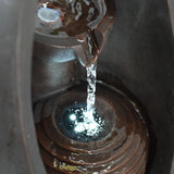Oval Design Water Feature Outdoor With LED by GEEZY - UKBuyZone
