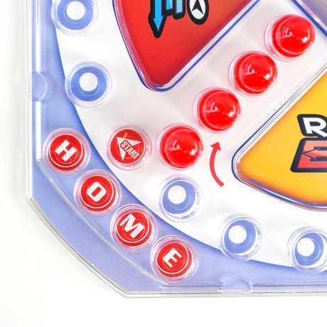 Plastic board segment showing colored pathways, "HOME," "START," and movement arrow indicators.