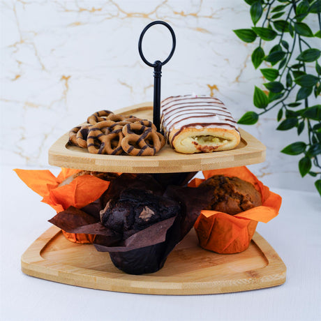 2 Tier Wooden Serving Stand by Geezy - UKBuyZone