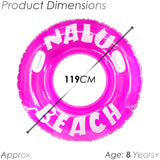 Nalu Pink Turbo Tyre Ring With Handles 47" by Nalu - UKBuyZone