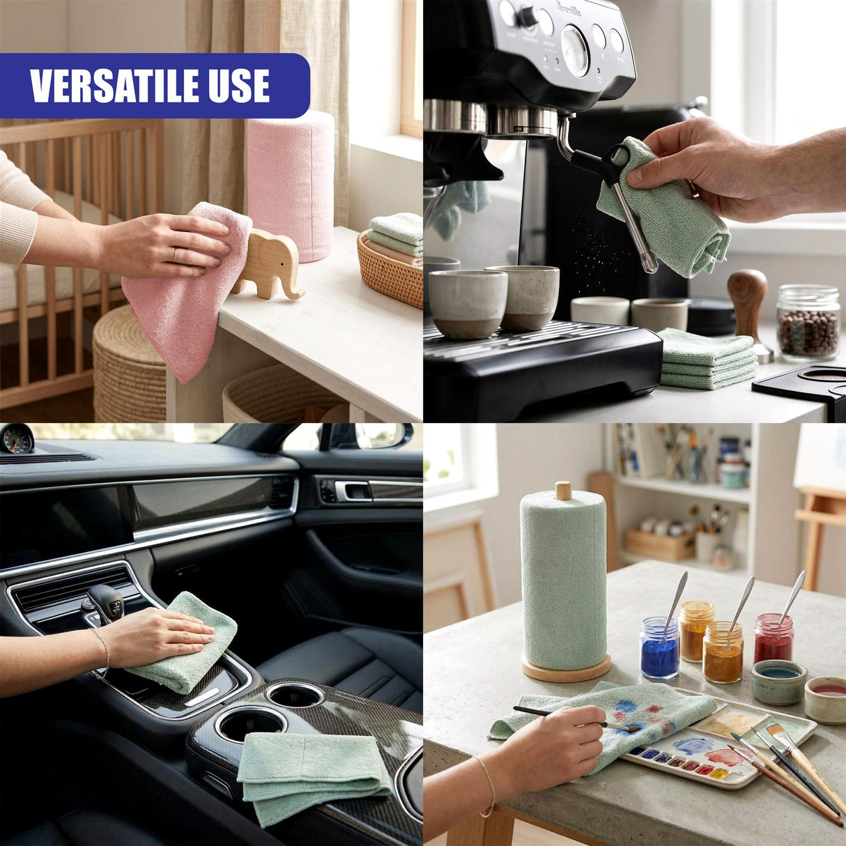 Microfibre Cloth Roll, 100 Tear Off Sheets