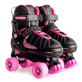 Black & Pink Kids Adjustable Roller Skates