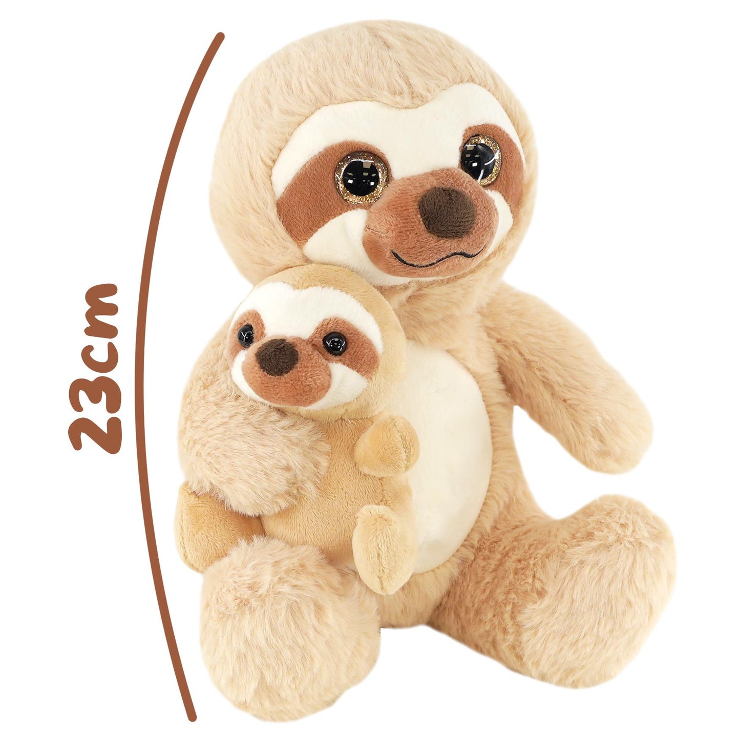 Mum and Baby Sloth Plush Toys by The Magic Toy Shop - UKBuyZone