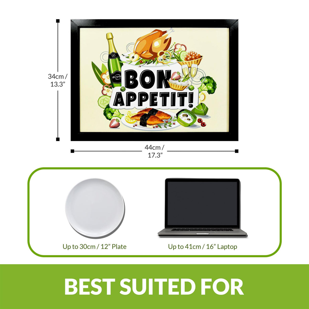 Lap Tray With Bean Bag Cushion (Bon Appetit)