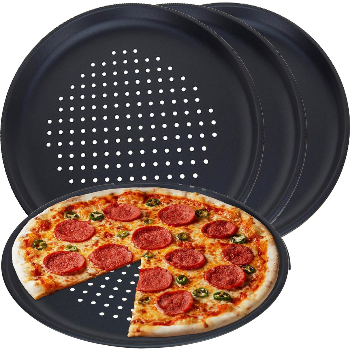 Non-Stick Pizza Baking Tray Set of 4