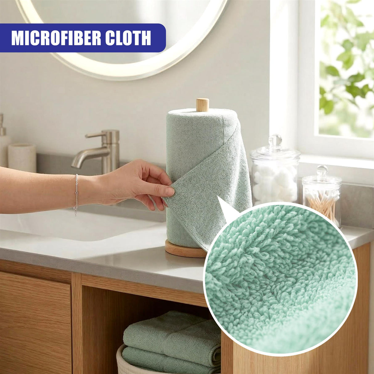 Microfibre Cloth Roll, 100 Tear Off Sheets