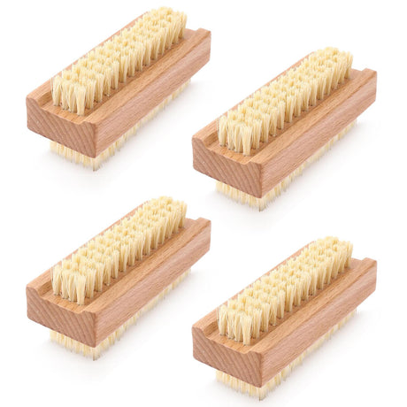 GEEZY Double Sided Wooden Nail Scrubbing Brushes