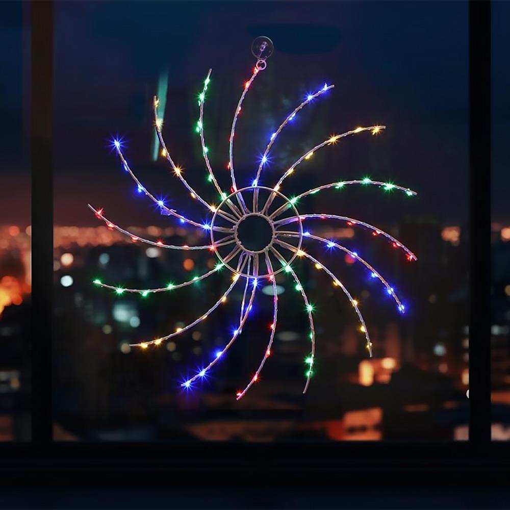 Christmas LED Light Spinner Silhouette Multicoloured by GEEZY - UKBuyZone