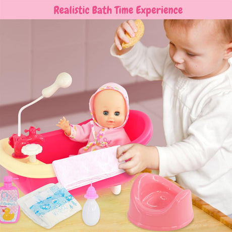 Doll and Bath set with Accessories by BiBi Doll - UKBuyZone