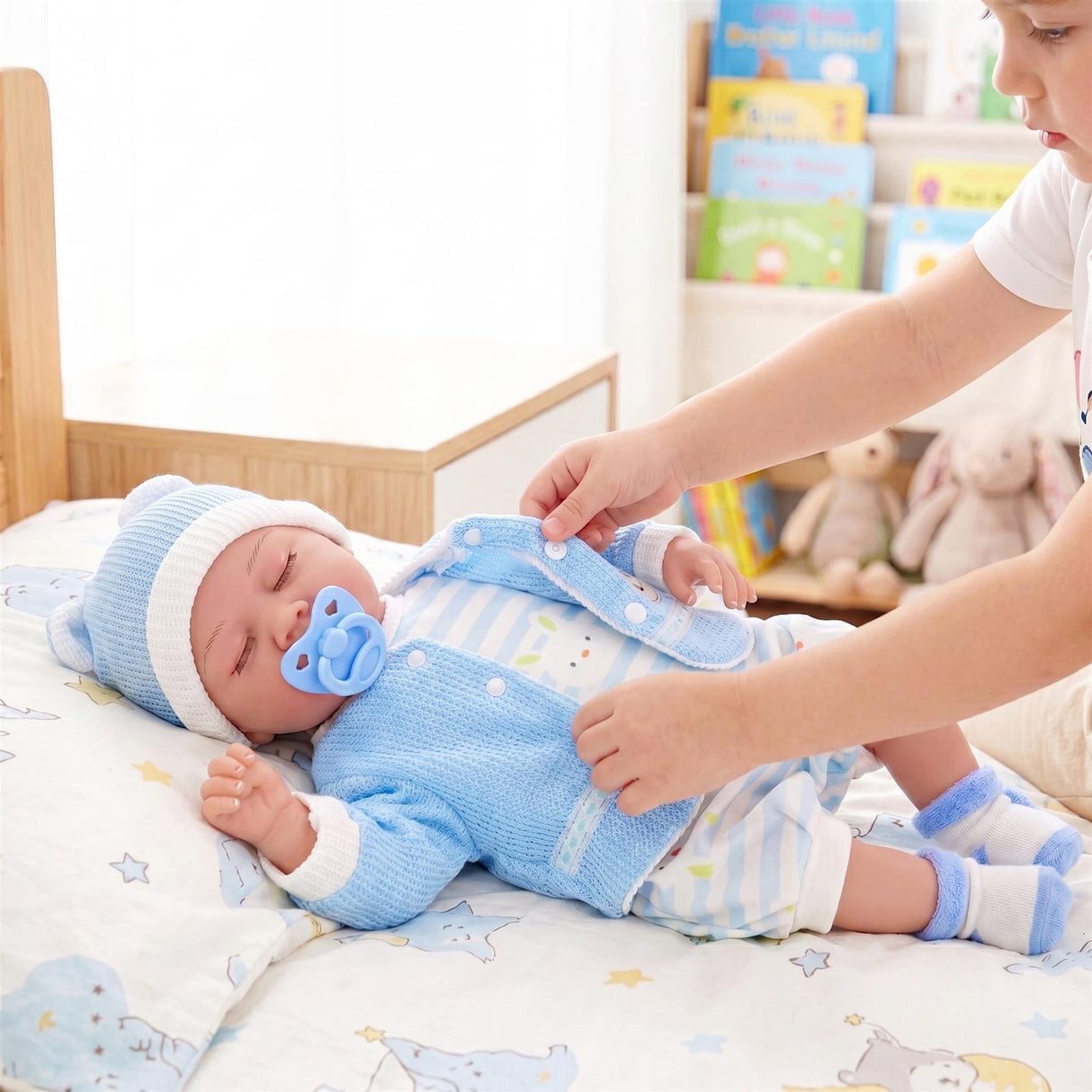 BiBi Doll Reborn Sleeping Boy "Periwinkle" (50 cm / 20")