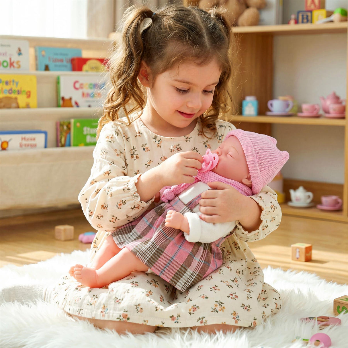 BiBi Baby Doll - Pink Tartan (45 cm / 18")