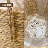 Set of 3 Wicker Planters with Handles