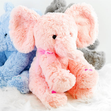 Pink Plush Elephant Soft Toys by The Magic Toy Shop - UKBuyZone