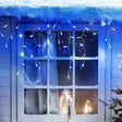 Geezy 200 Christmas Blue & White Led Icicle Lights