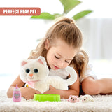 Interactive Plush Cat with 2 Kittens and Sounds by The Magic Toy Shop - UKBuyZone