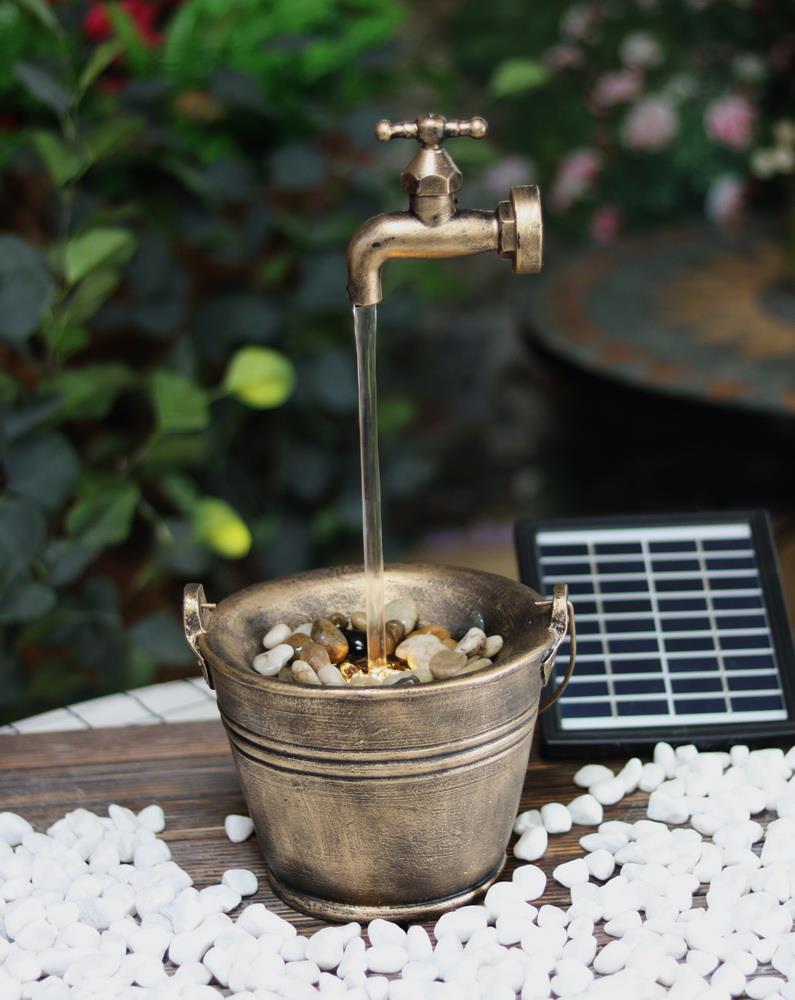 Solar Bucket Tap Fountain by Geezy - UKBuyZone