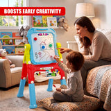 Blue Folding Double-Sided Magnetic Drawing Board