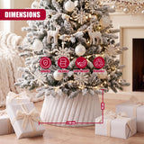 White Faux Fur Christmas Tree Skirt 22"