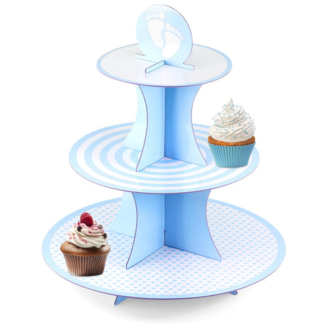 GEEZY 3 Tier Cardboard Cupcake Stand