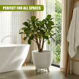 White Flower Pot with Legs, 39.5 cm