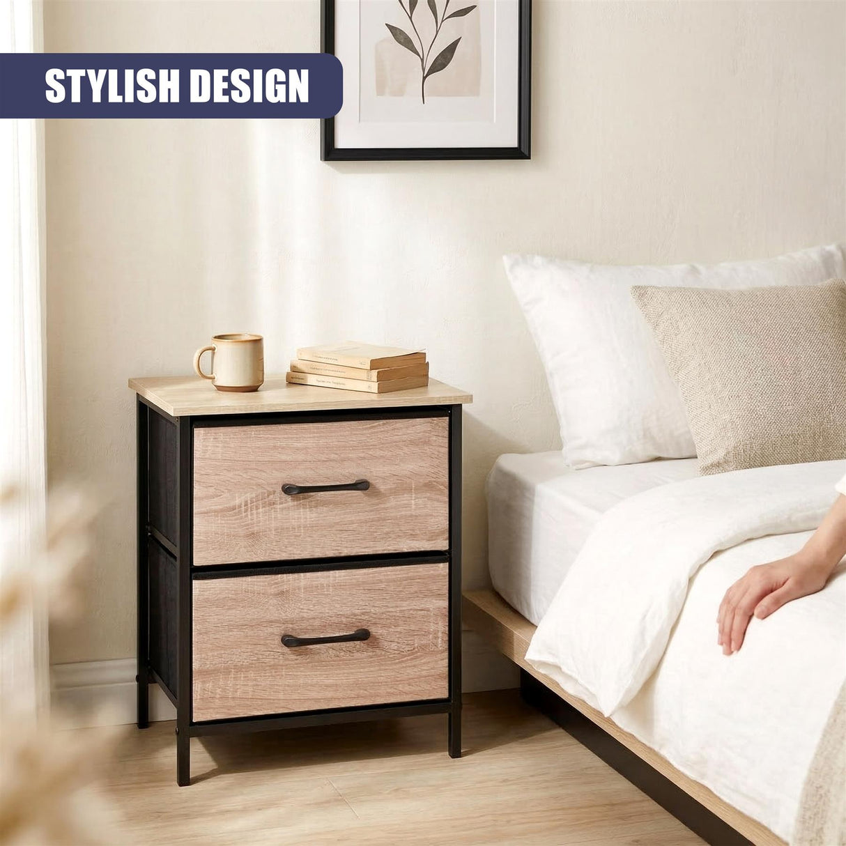 2 Tier Bedside Table