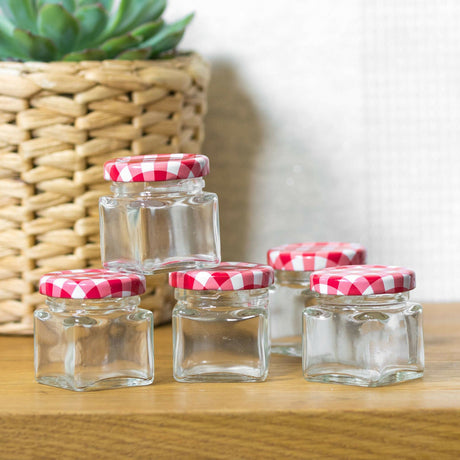 Glass Jar Set With Screw Top Lids 5 Pcs by Geezy - UKBuyZone