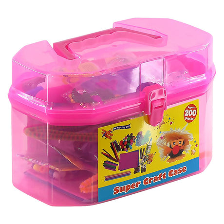 Pink Kids Super Craft Carry Case by The Magic Toy Shop - UKBuyZone