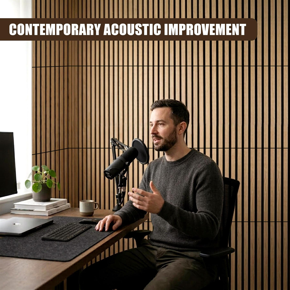 Set of 4 Wall Panels, 60 x 30 cm