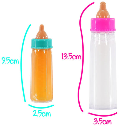 Baby Doll Magic Milk Bottle Set of 2 by BiBi Doll - UKBuyZone