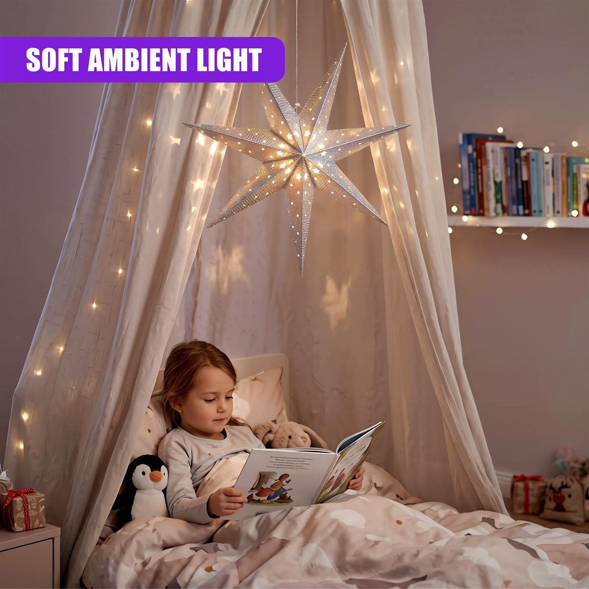 LED Hanging Paper Star 60 cm