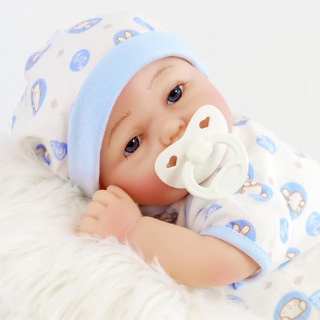 Lifelike Reborn Baby Boy Doll with Open Eyes 17" by BiBi Doll - UKBuyZone