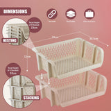 Stackable Storage Baskets Set of 4 by GEEZY - UKBuyZone